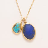 Large Lapis Lazuli Pebble Pendant 22K gold