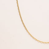 16 Inch Chain, Boxy, Thin, 18K Gold