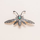 Pave Diamond Brooch with Emerald
