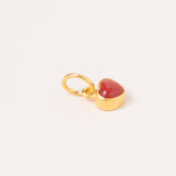 24k Gold Coral Pendant Heart