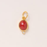 24k Gold Coral Pendant w/ Diamond