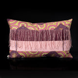 Handmade Fringe Pillow made with Indonesian Fabrics