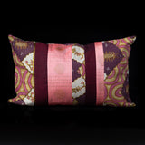 Handmade Pillow made with Indonesian Fabric, Indian Sari, European Silk & Linen
