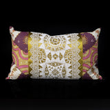 Indonesian Fabric, Silk with Vintage Lace Pillow