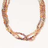 Three String Imperial Topaz with Vintage Indian Silver Clasp