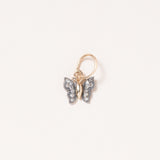 Mixed Metals & Diamond Butterfly Pendant