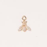 14K Gold & Diamond Bee Pendant