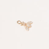 14K Gold & Diamond Bee Pendant