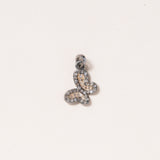 Mixed Metals & Diamond Butterfly Pendant