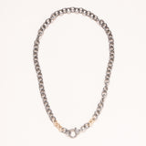 Mixed Metal Chain with Diamond Clasp