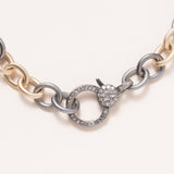 Mixed Metal Chain with Diamond Clasp