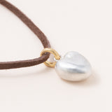 XL Sterling Silver Heart Pendants with 22K Thick Gold Loops