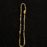 Natural Brown Zircon Necklace with Gold Filled Clasp, 17.5"