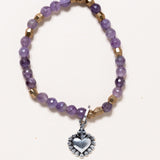 Amethyst, Brass, Mexican Silver