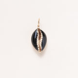 Black Enamel Conch Pendant