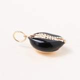 Black Enamel Conch Pendant