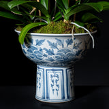 LARGE ORCHID PLANTER - BLUE CRANE