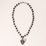 Black Onyx Necklace with Medals