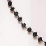 Black Garnet Medals Necklace One of a Kinds
