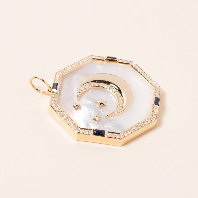 Mother of Pearl Moon Pendant