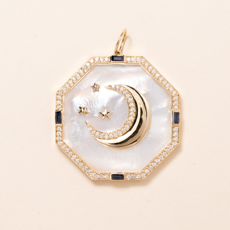 Mother of Pearl Moon Pendant