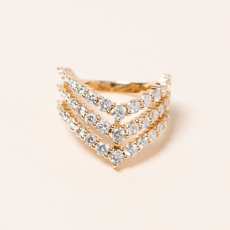 Diamond Chevron Ring