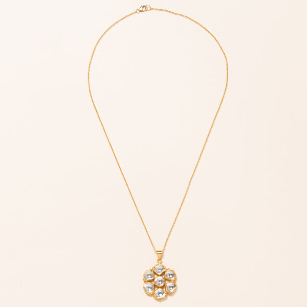 Polki Diamond Flower Necklace