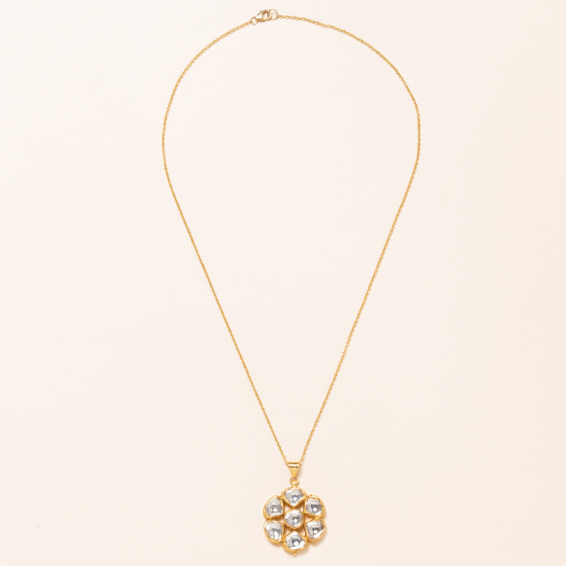 Polki Diamond Flower Necklace
