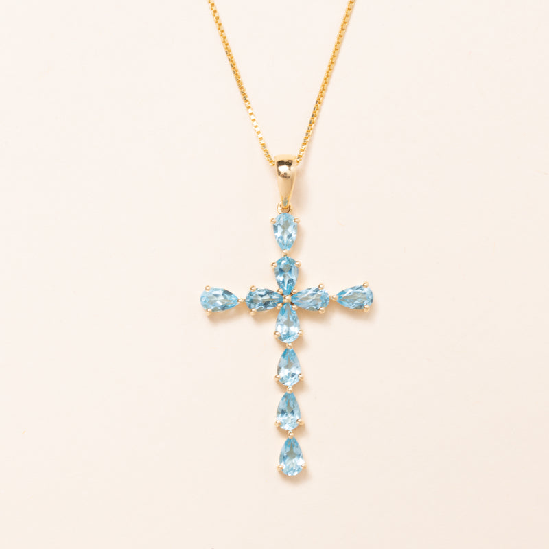 Topaz Cross Necklace