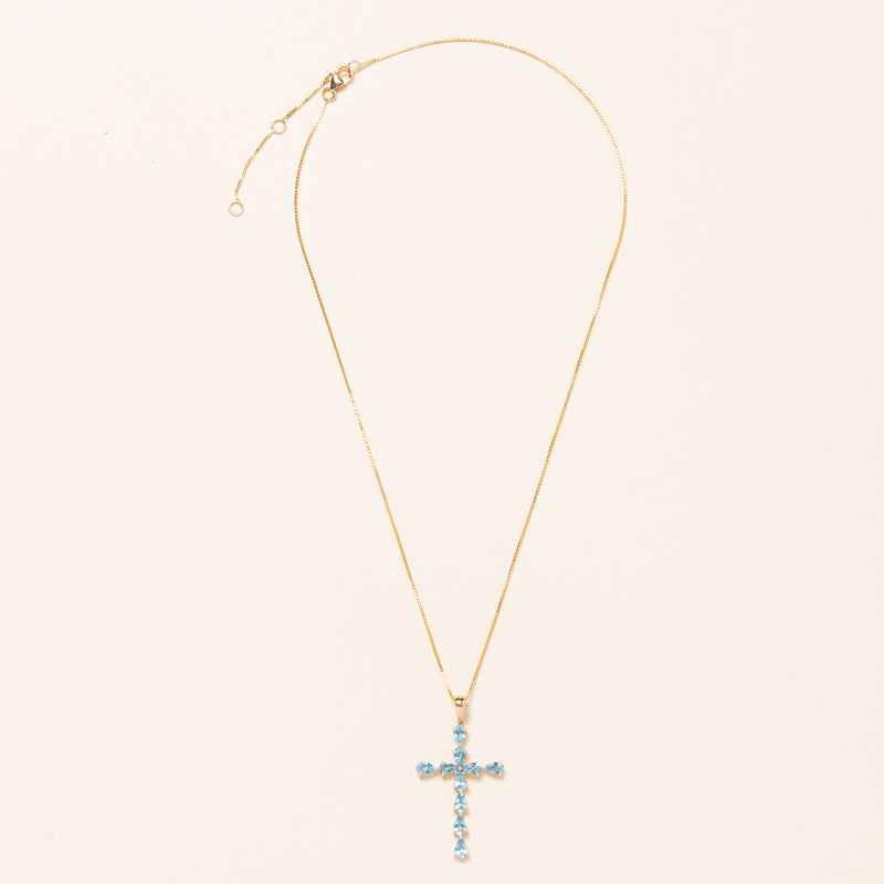Topaz Cross Necklace