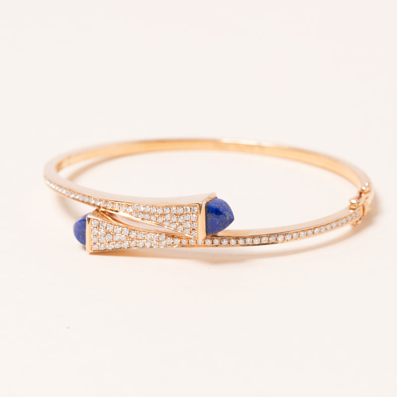 Lapis and Diamond Bangle