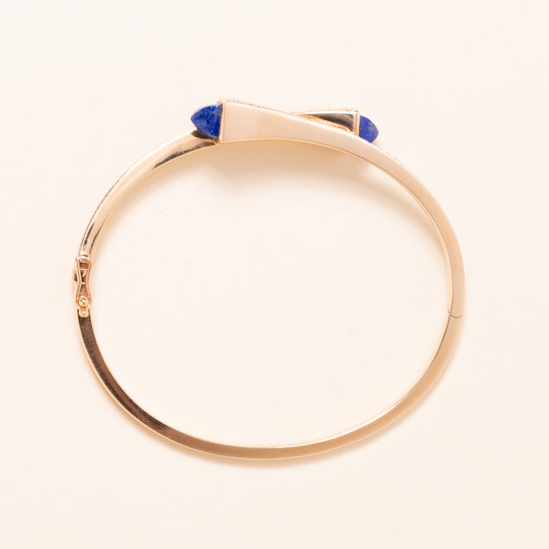 Lapis and Diamond Bangle