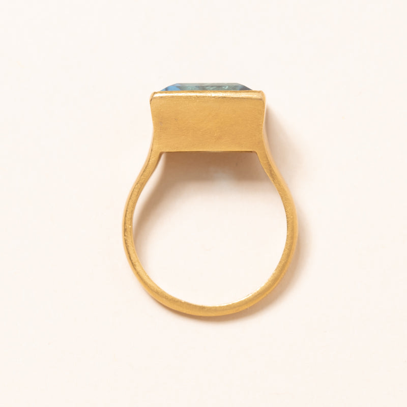 Square Cut Topaz Ring