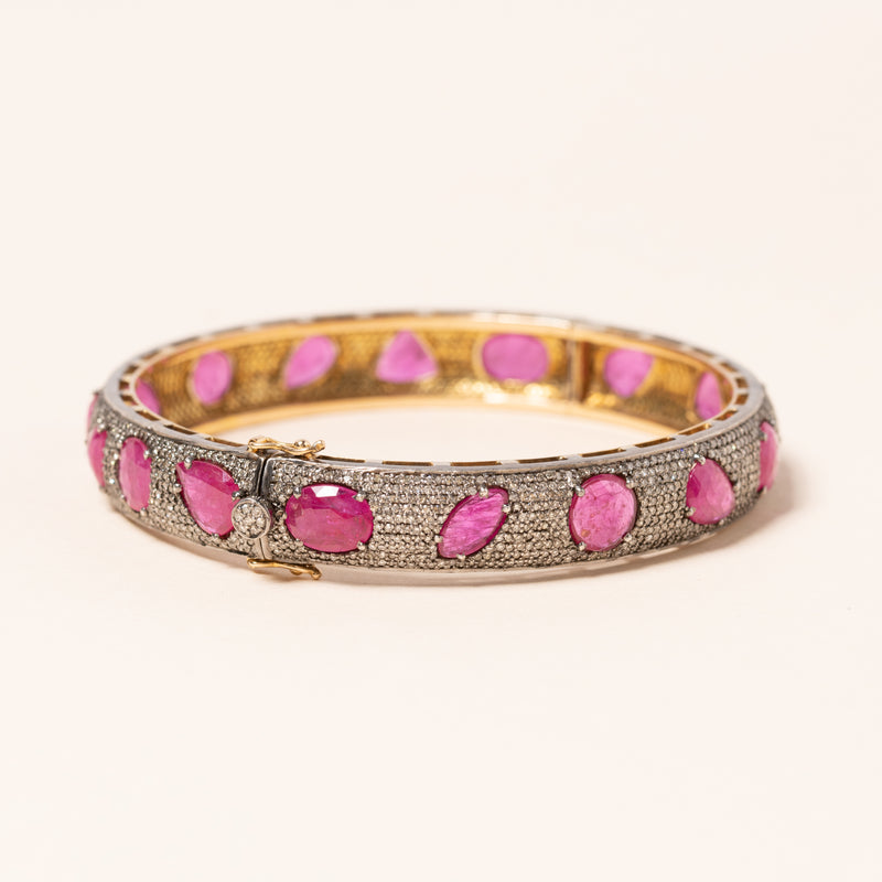Abstract Ruby Bracelet
