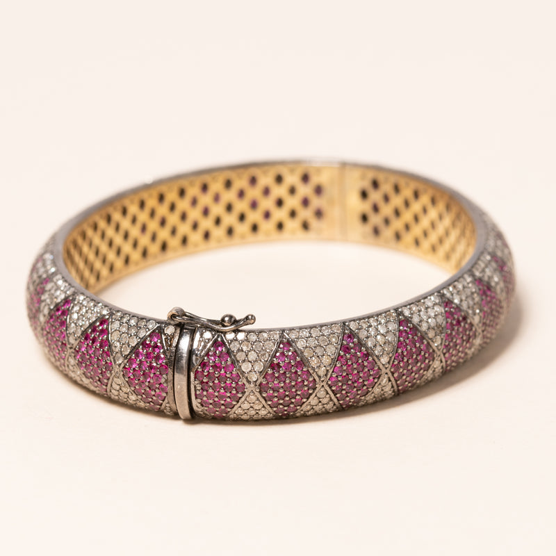 Pave Ruby Diamonds Bracelet