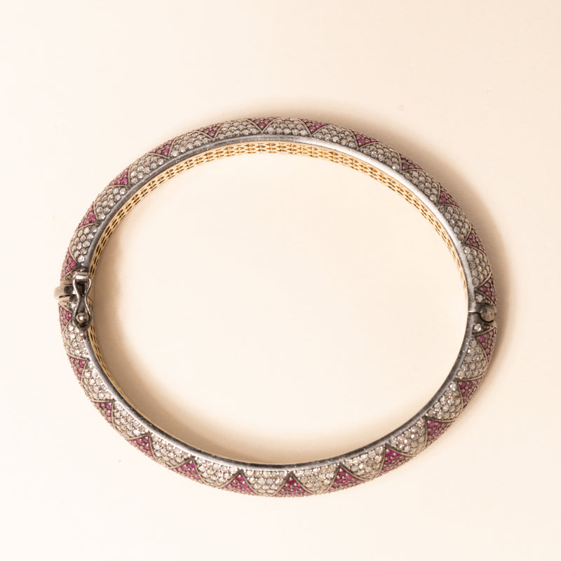 Pave Ruby Diamonds Bracelet