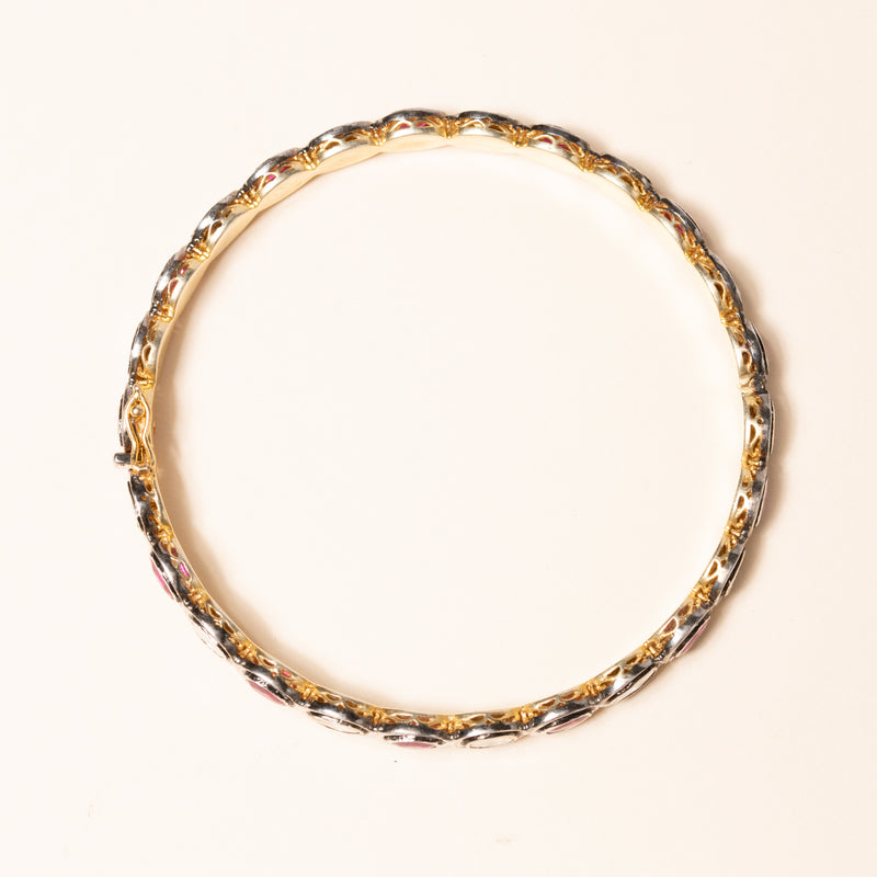 Ruby and Polki Diamond Bracelet