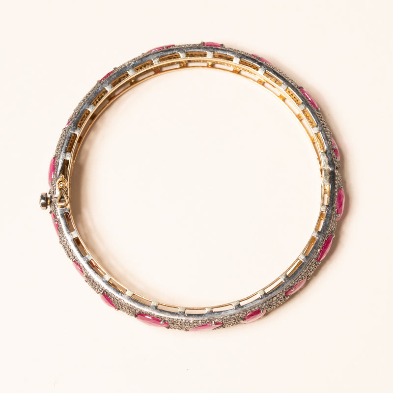 Abstract Ruby Bracelet
