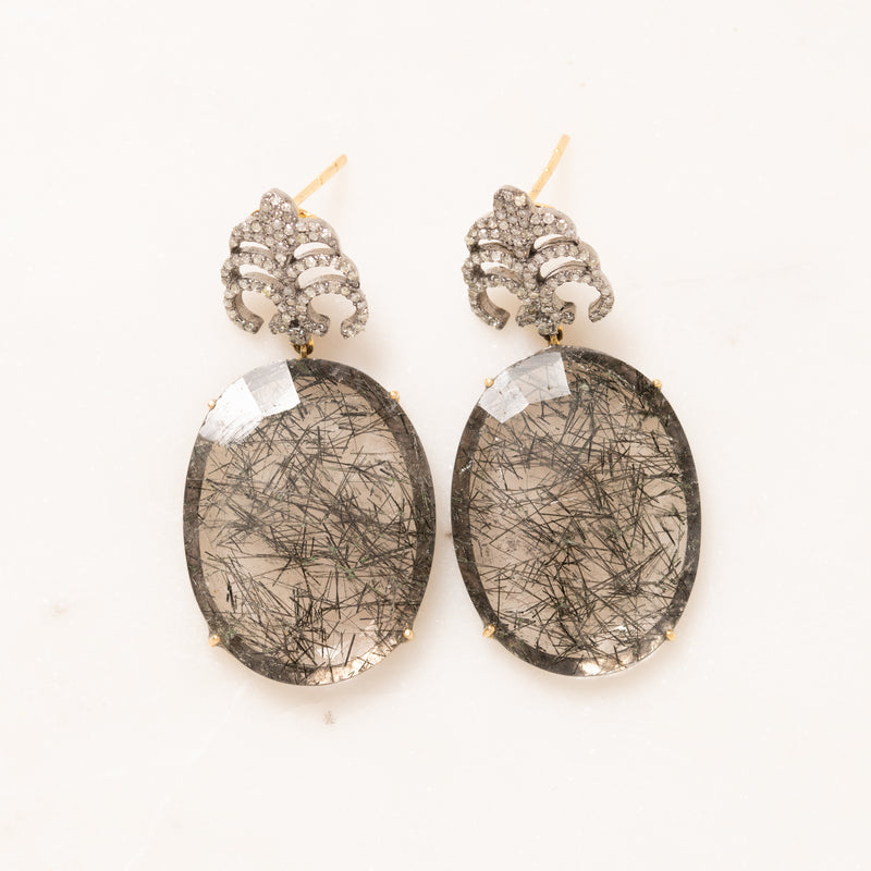 Rutilated Quartz Earrings