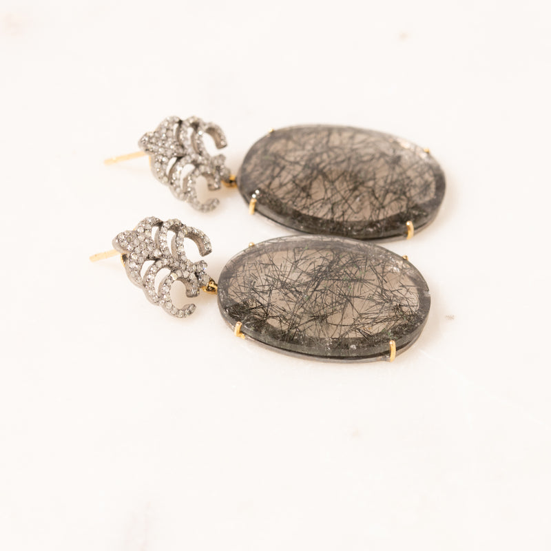 Rutilated Quartz Earrings