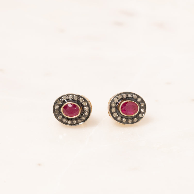 Ruby Stud Earrings