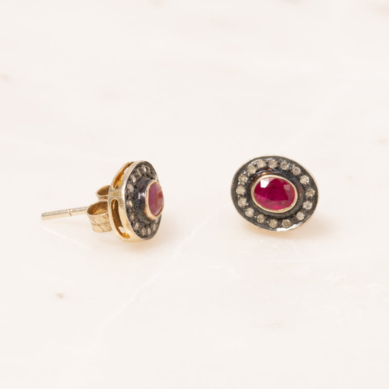 Ruby Stud Earrings