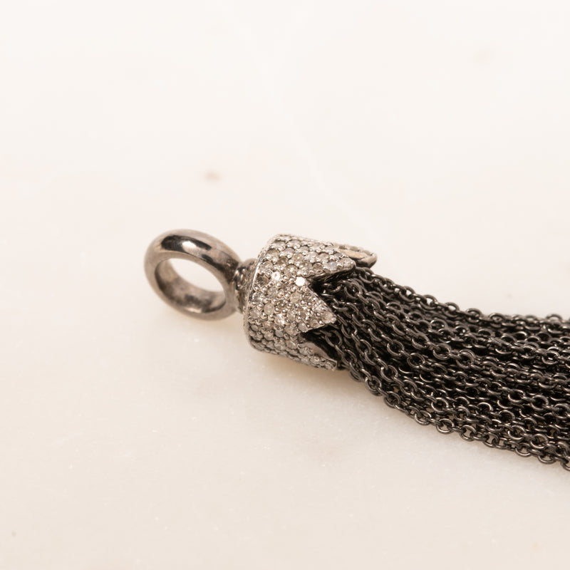 Pave Diamond and Chain Pendant