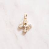Diamond & 14K Gold Cross Pendant