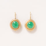 Columbian Emerald in 22k Gold Earrings