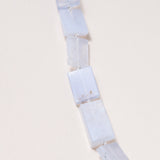 Lace Agate Rectangles with Diamond Pave Clasp