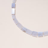 Lace Agate Rectangles with Diamond Pave Clasp