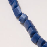 Lapis Beads with Silver Diamond Pave Clasp Necklace