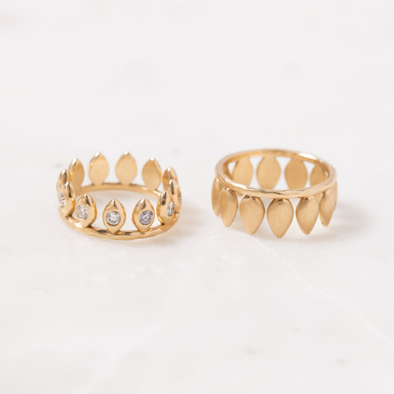 Diamond Sundrop Puzzle Ring