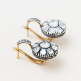 Polki Diamond Flower Earrings